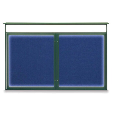 United Visual Products Open Faced Traditional Rounded Corkboard UV647ARC-BLACK-KEYLIME